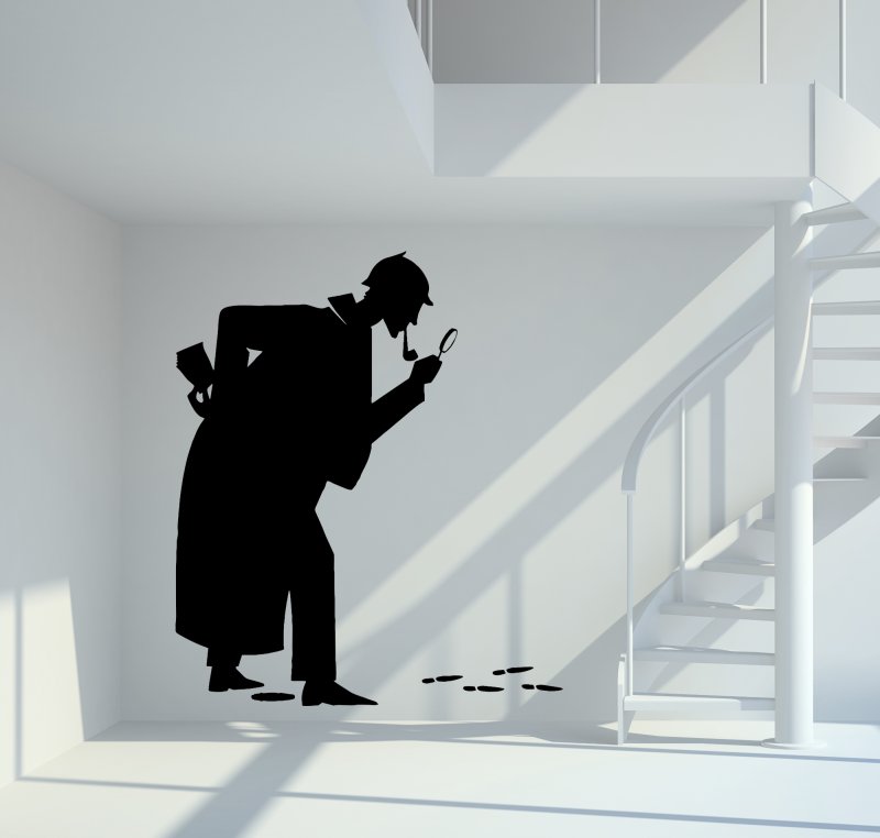 46240 Sherlock Holmes Silhouette Wandtattoo